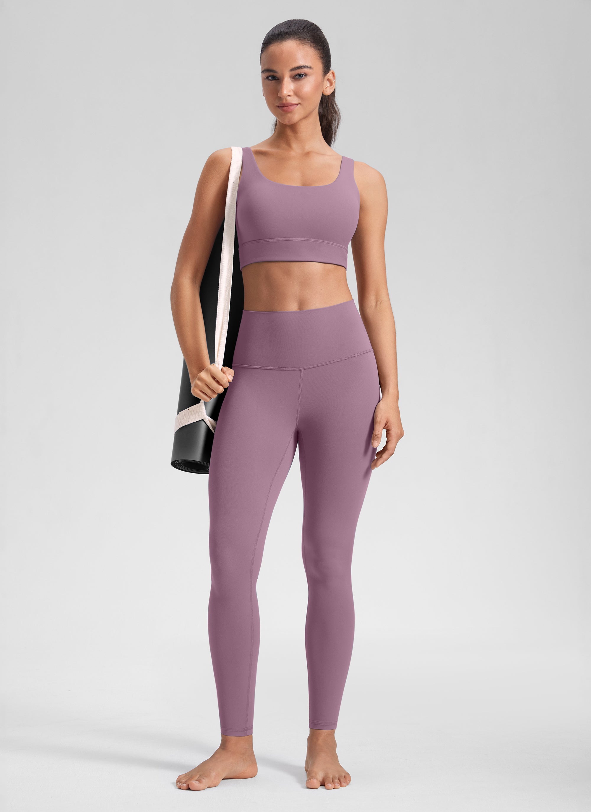 CRZ YOGA Women's Yoga Lounge High Rise Butterluxe Yoga Leggings 28'' Light Lavender