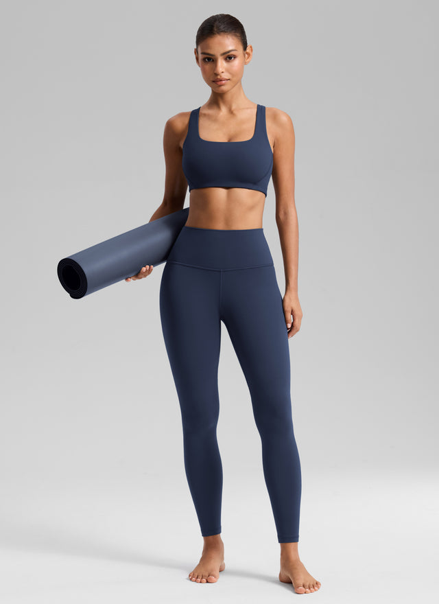 CRZ YOGA Women's Yoga Lounge High Rise Butterluxe Yoga Leggings 28'' Club Blue @model_info:T