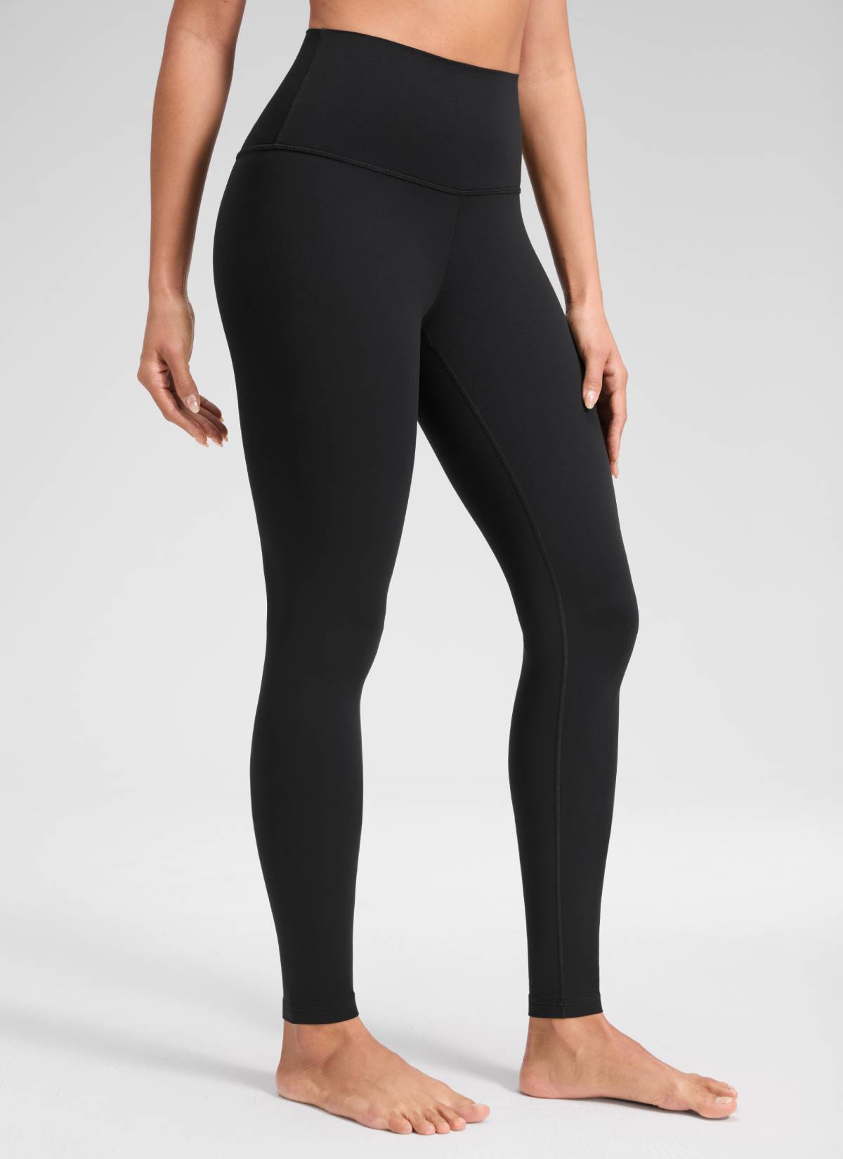 CRZ YOGA Women's Yoga Lounge High Rise Butterluxe Yoga Leggings 30'' Black @model_info:Dany