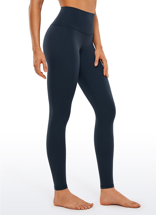 CRZ YOGA Women's Yoga Lounge High Rise Butterluxe Yoga Leggings 30'' Twilight Blue @model_info:Cesila