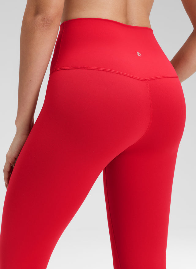 CRZ YOGA Women's Yoga Lounge High Rise Butterluxe Yoga Leggings 30'' Aurora Red @model_info:Bruna