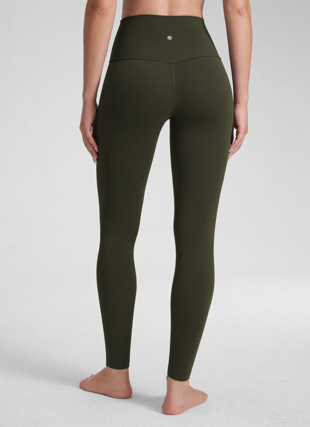 CRZ YOGA Women's Yoga Lounge High Rise Butterluxe Yoga Leggings 30'' Olive Green @model_info:Malisa