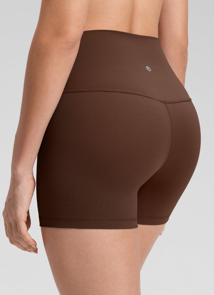 CRZ YOGA Women's Yoga High Rise Biker Shorts Butterluxe Shorts 4'' Legend Green