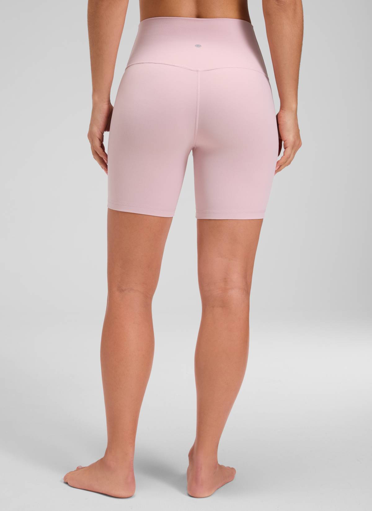 CRZ YOGA Women's Yoga High Rise Biker Shorts Butterluxe Shorts 6'' Pink Haze @model_info:Aline