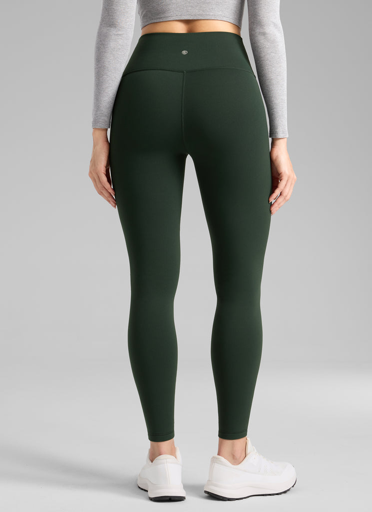 CRZ YOGA Women's Fleece Lined Casual High Rise Legging 28'' Legend Green
