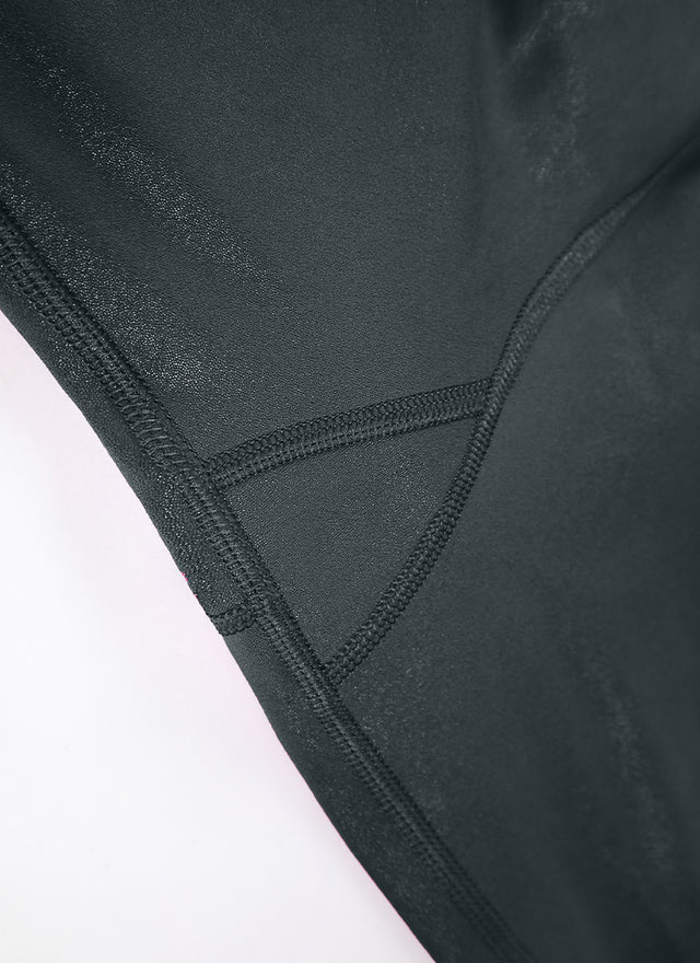 CRZ YOGA Women Butterluxe Matte Faux Leather Leggings 25'' Melanite Classic @model_info:Deni
