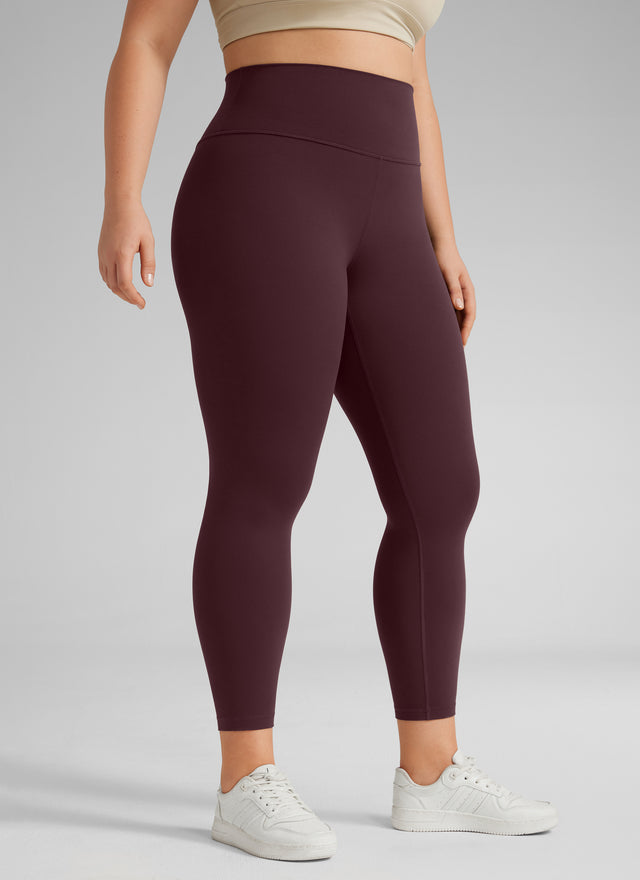 CRZ YOGA Women's Yoga High Rise Plus Size Butterluxe Leggings 25'' Ripe Plum @model_info:Victoria
