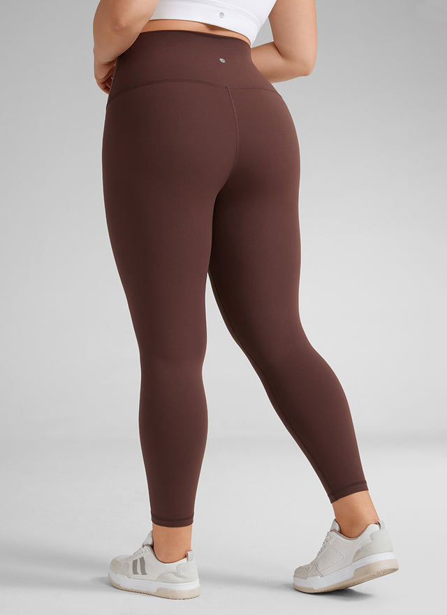 CRZ YOGA Women's Yoga High Rise Plus Size Butterluxe Leggings 25'' Taupe