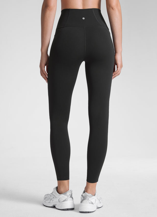 CRZ YOGA Women's Yoga Lounge High Rise Butterluxe Pocket Leggings 25'' Black @model_info:Malisa