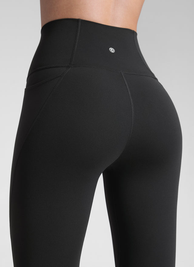 CRZ YOGA Women's Yoga Lounge High Rise Butterluxe Pocket Leggings 25'' Black @model_info:Malisa