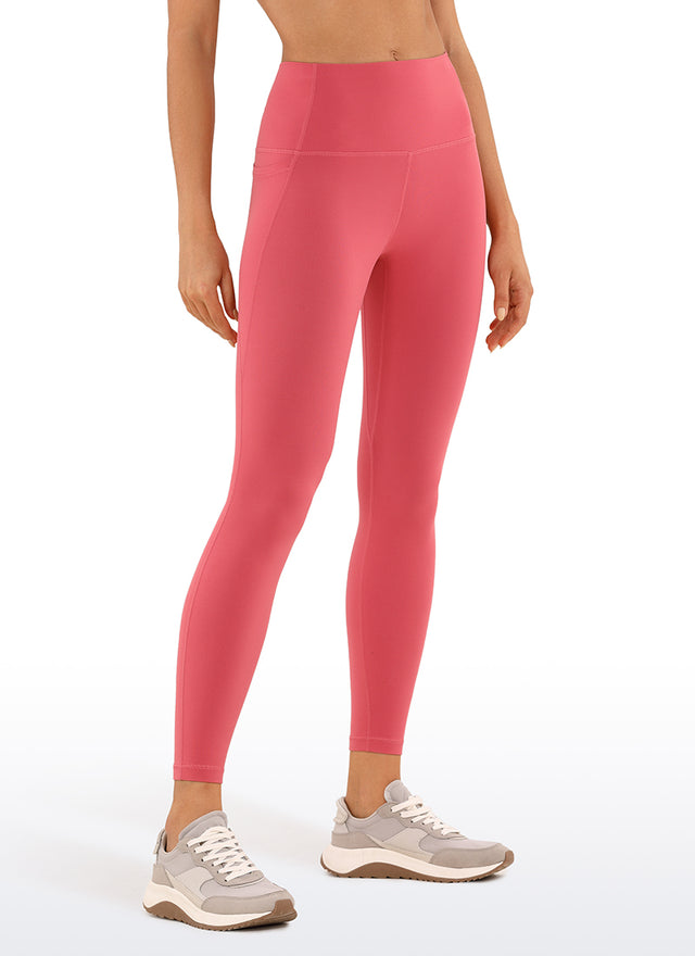 CRZ YOGA Women's Yoga Lounge High Rise Butterluxe Pocket Leggings 25'' Rose Powder