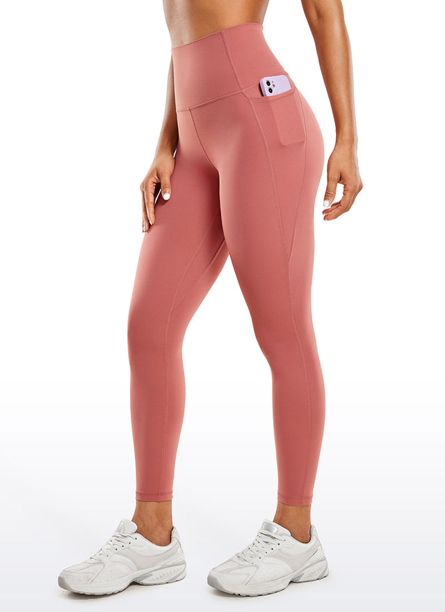 CRZ YOGA Women's Yoga Lounge High Rise Butterluxe Pocket Leggings 25'' Briar Rose @model_info:Gigi