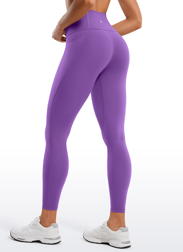 CRZ YOGA Women's Yoga Lounge High Rise Butterluxe Pocket Leggings 25'' Royal Lilac