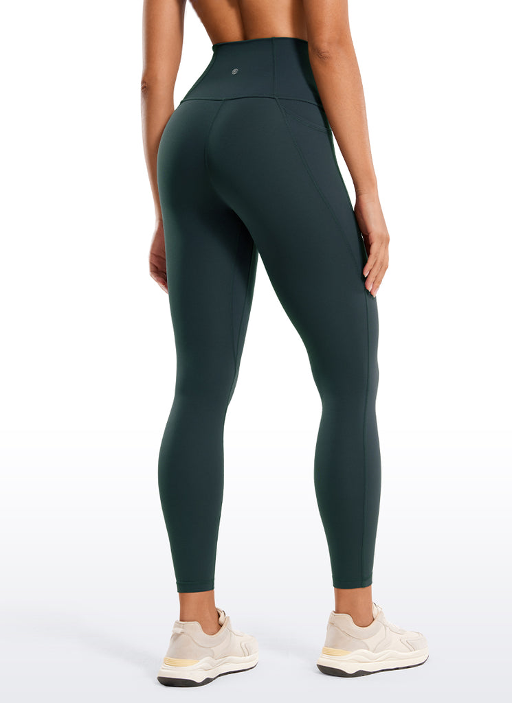 CRZ YOGA Women's Yoga Lounge High Rise Butterluxe Pocket Leggings 25'' Melanite