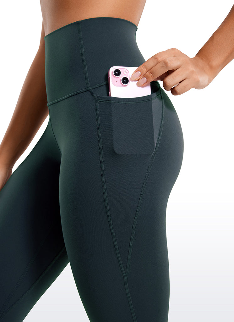 CRZ YOGA Women's Yoga Lounge High Rise Butterluxe Pocket Leggings 25'' Melanite