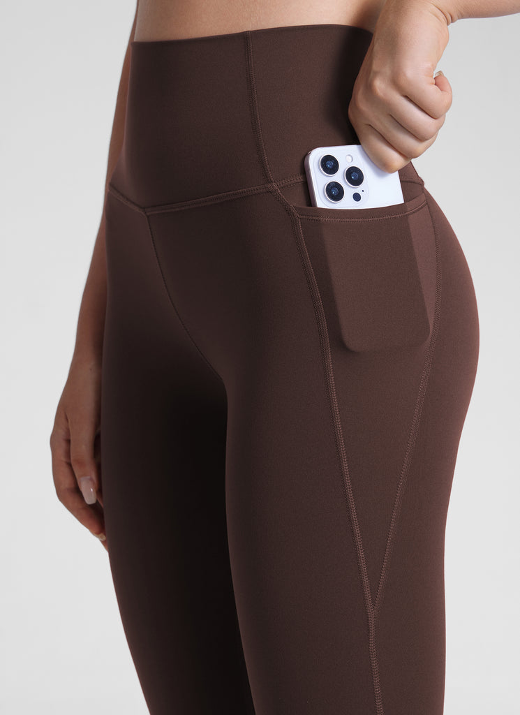 CRZ YOGA Women's Yoga Lounge High Rise Butterluxe Pocket Leggings 25'' Dark Forest Green