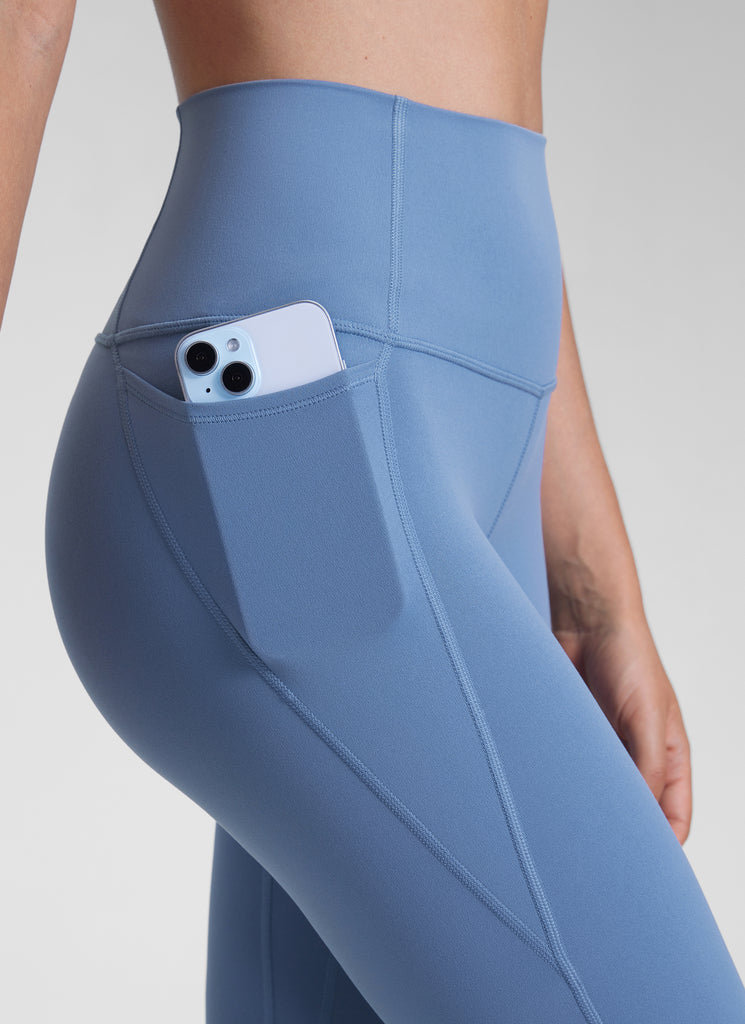 CRZ YOGA Women's Yoga Lounge High Rise Butterluxe Pocket Leggings 25'' Oasis Blue