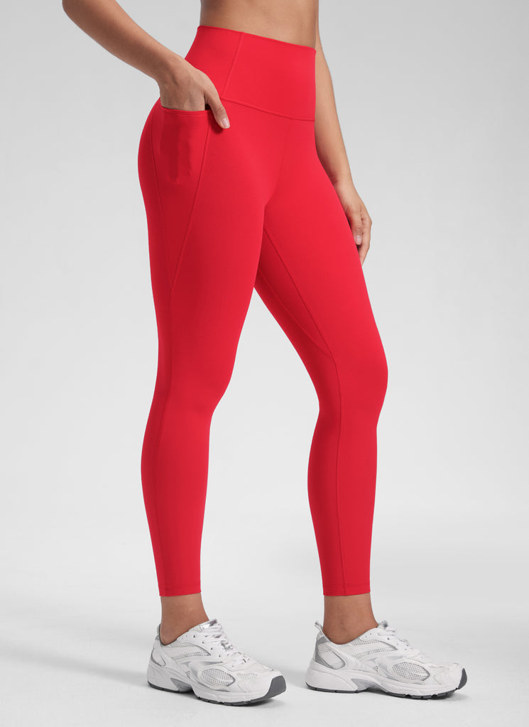 CRZ YOGA Women's Yoga Lounge High Rise Butterluxe Pocket Leggings 25'' Hot Fudge Brown