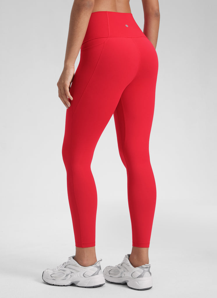 CRZ YOGA Women's Yoga Lounge High Rise Butterluxe Pocket Leggings 25'' Hot Fudge Brown