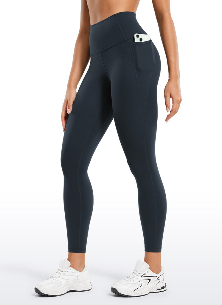 CRZ YOGA Women's Yoga Lounge High Rise Butterluxe Pocket Leggings 25'' Black