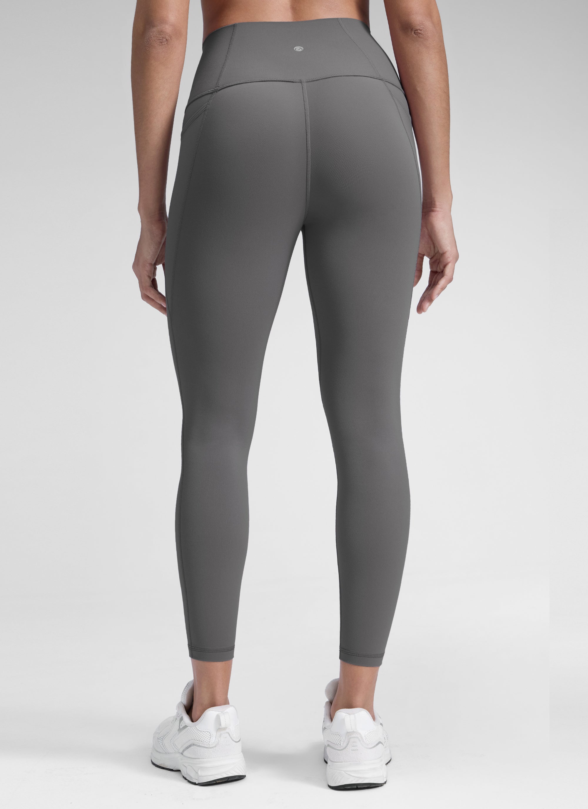CRZ YOGA Women's Yoga Lounge High Rise Butterluxe Pocket Leggings 25'' Ash Grey @model_info:D
