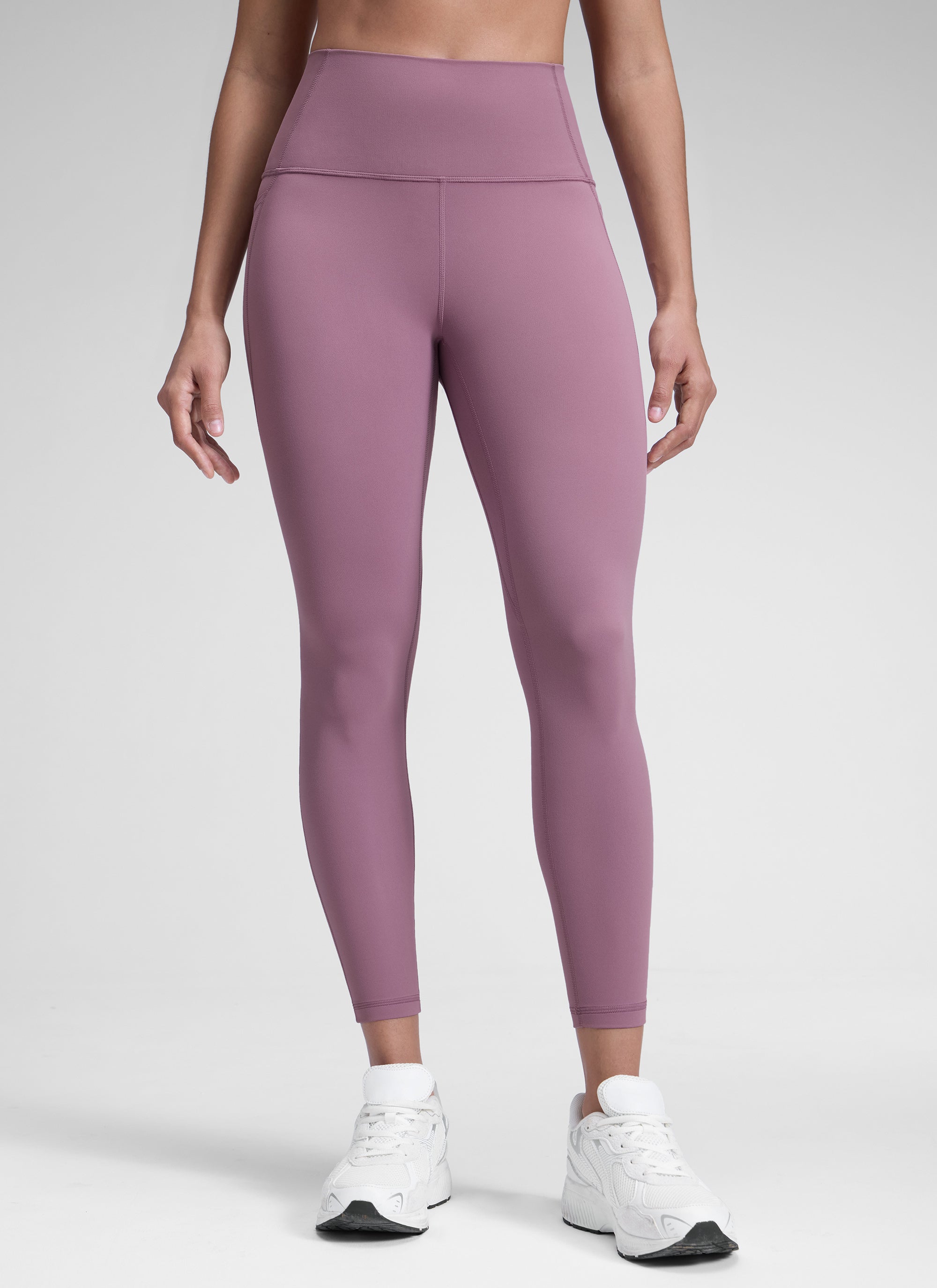 CRZ YOGA Women's Yoga Lounge High Rise Butterluxe Pocket Leggings 25'' Light Lavender @model_info:D