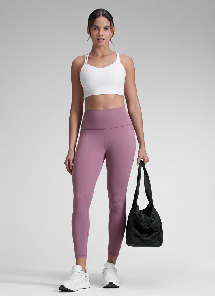 CRZ YOGA Women's Yoga Lounge High Rise Butterluxe Pocket Leggings 25'' Light Lavender