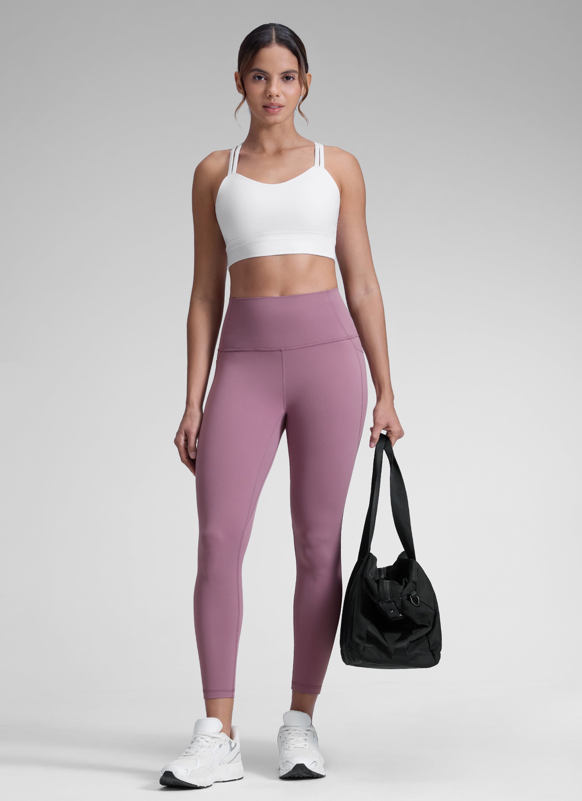 CRZ YOGA Women's Yoga Lounge High Rise Butterluxe Pocket Leggings 25'' Light Lavender