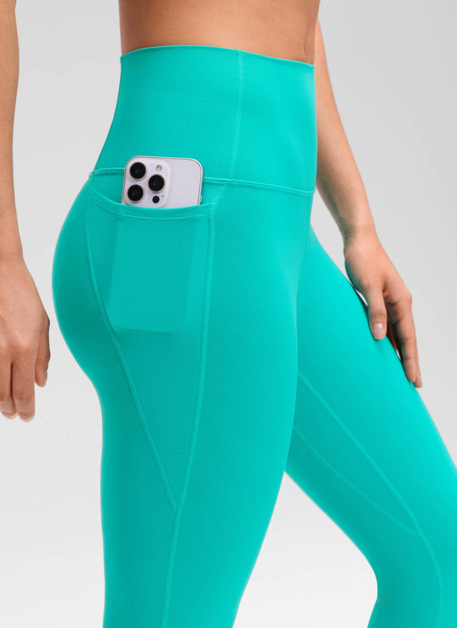 CRZ YOGA Women's Yoga Lounge High Rise Butterluxe Pocket Leggings 25'' Tropics Teal