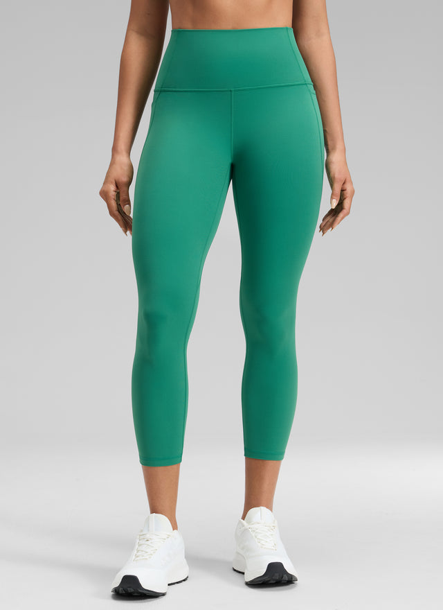 CRZ YOGA Womens Butterluxe High Waist Pockets Capri Leggings 23'' Cascadia Green @model_info:Dany