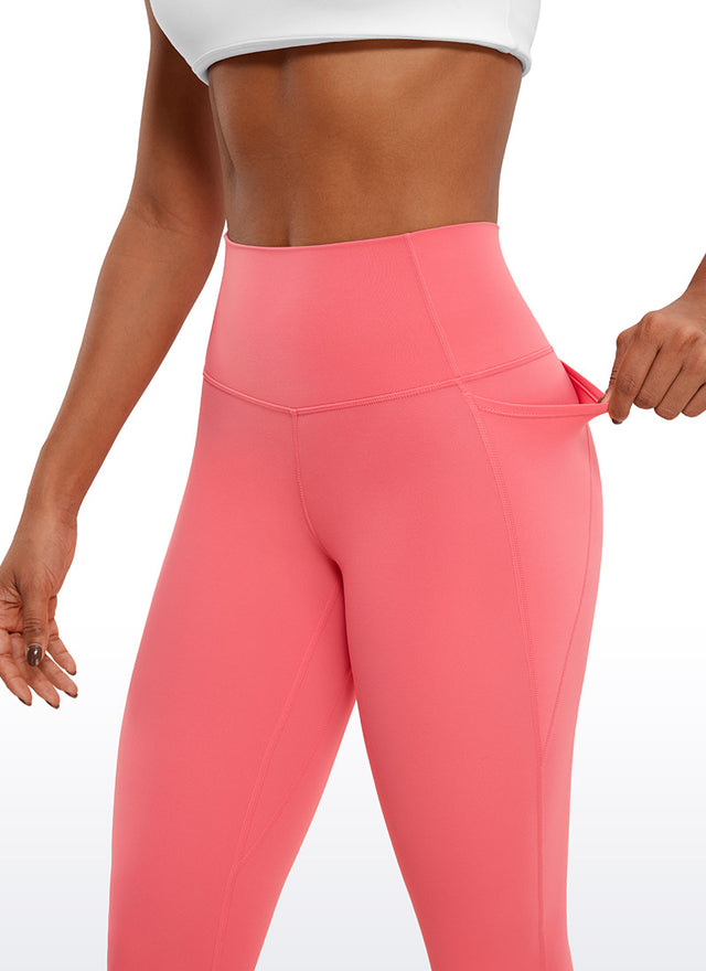CRZ YOGA Womens Butterluxe High Waist Pockets Capri Leggings 23'' Raspberry Sorbet