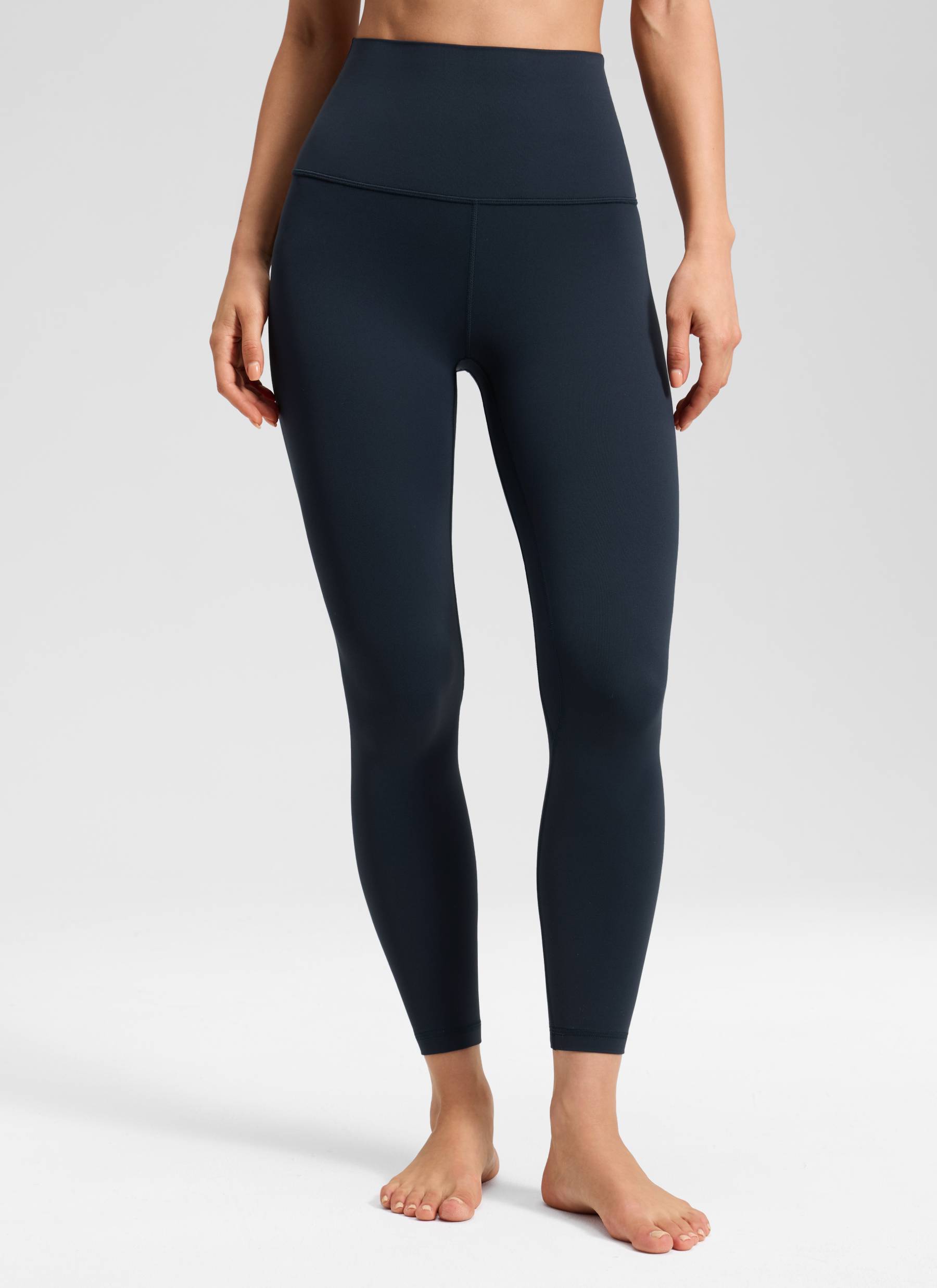 CRZ YOGA Women's Lounge Super High Rise Butterluxe Yoga Leggings 25'' True Navy @model_info:Katya