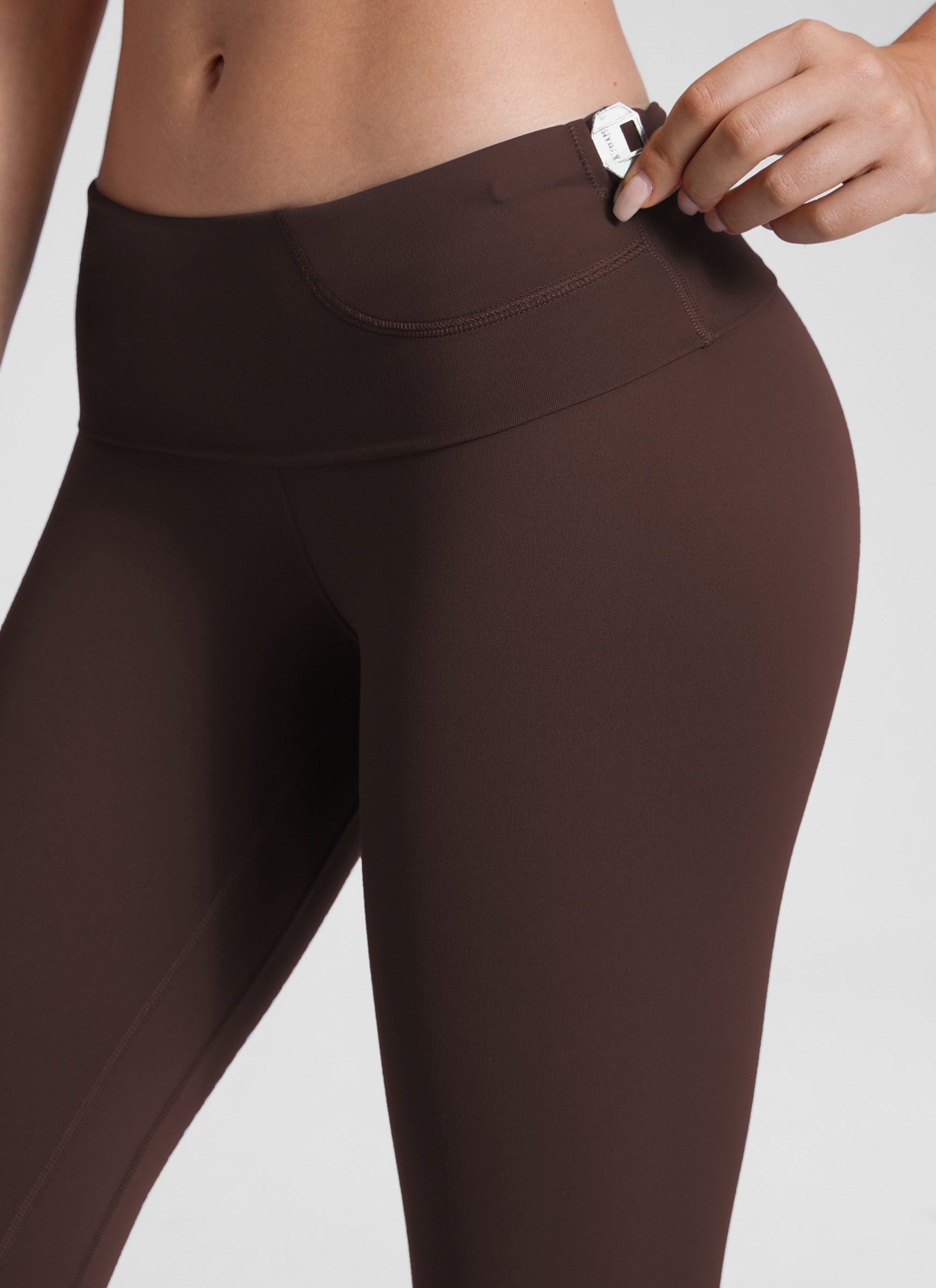 CRZ YOGA Women's Lounge Super High Rise Butterluxe Yoga Leggings 25'' Hot Fudge Brown @model_info:Malisa
