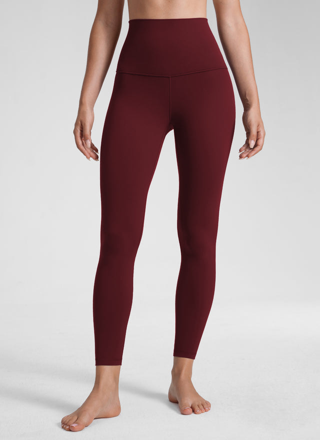 CRZ YOGA Women's Lounge Super High Rise Butterluxe Yoga Leggings 25'' Red Merlot @model_info:Malisa