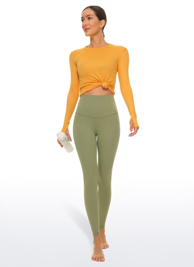 CRZ YOGA Women's Lounge Super High Rise Butterluxe Yoga Leggings 25'' Moss Green @model_info:D
