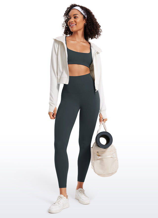 CRZ YOGA Women's Lounge Super High Rise Butterluxe Yoga Leggings 25'' Dark Green @model_info:Fiona