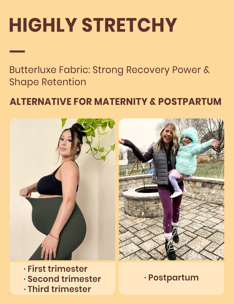 CRZ YOGA Women's Yoga Super High Waist Butterluxe Yoga Leggings 28'' Jujube Brown