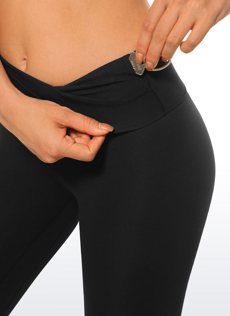 CRZ YOGA Women's Yoga Super High Waist Butterluxe Yoga Leggings 28'' Black