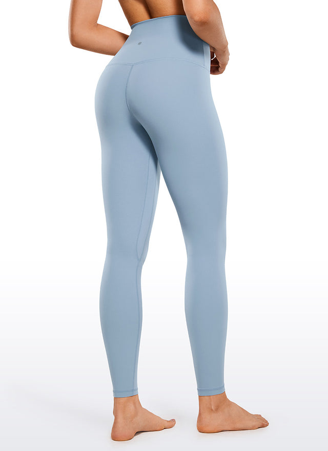 CRZ YOGA Women's Yoga Super High Waist Butterluxe Yoga Leggings 28'' Cambric Blue @model_info:Cesilia
