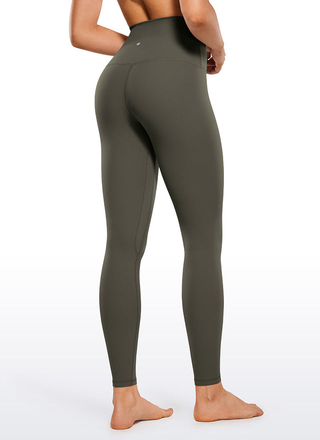 CRZ YOGA Women's Yoga Super High Waist Butterluxe Yoga Leggings 28'' Light Army Green