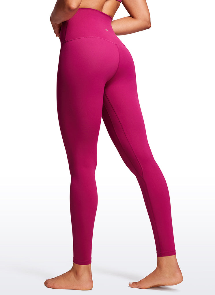 CRZ YOGA Women's Yoga Super High Waist Butterluxe Yoga Leggings 28'' Taupe