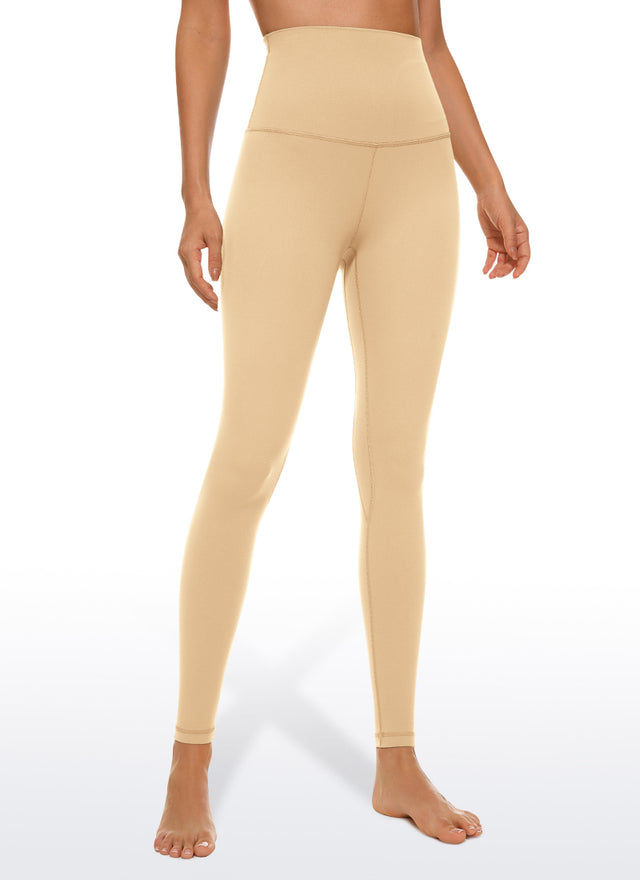 CRZ YOGA Women's Yoga Super High Waist Butterluxe Yoga Leggings 28'' Tan Milkshake @model_info:NEW1