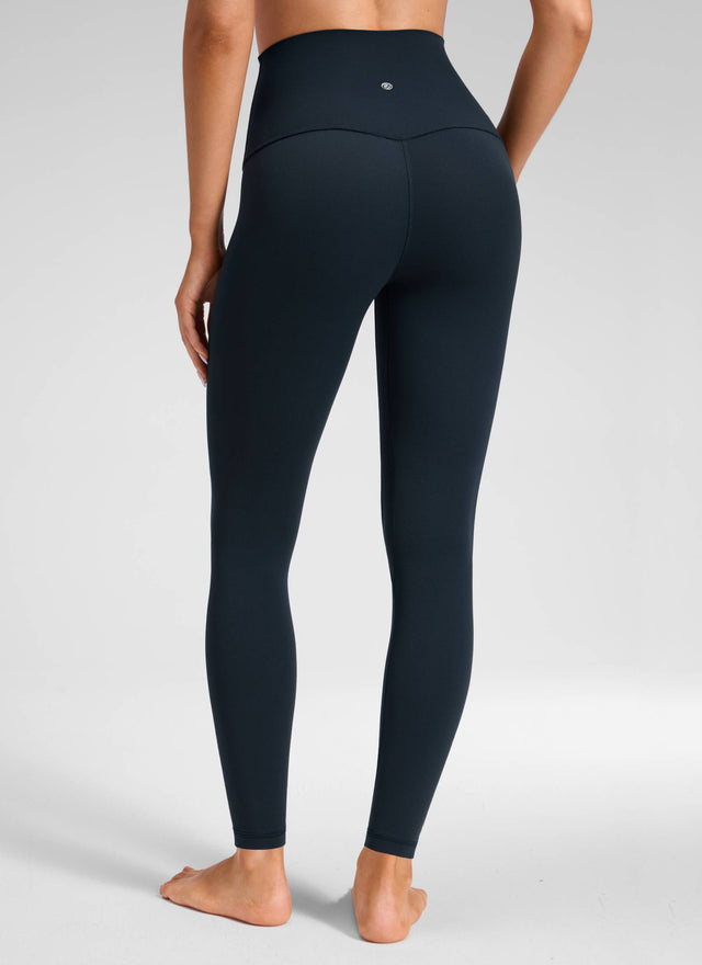 CRZ YOGA Women's Yoga Super High Waist Butterluxe Yoga Leggings 28'' True Navy @model_info:Malisa