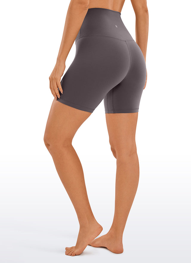 CRZ YOGA Women's Yoga Super High Waist Butterluxe Shorts 6'' Tornado
