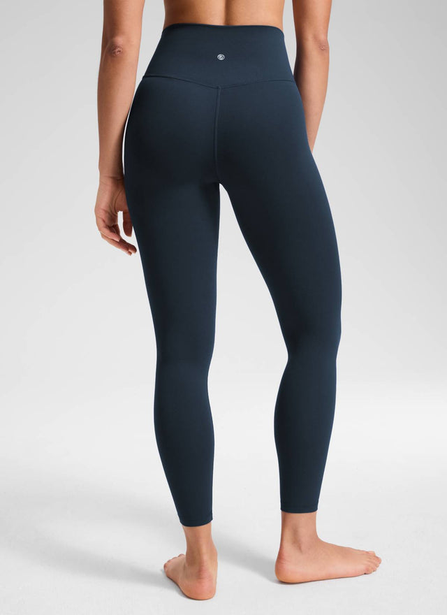 CRZ YOGA Women's High Rise Butterluxe Yoga Leggings 25'' V Cross Waist True Navy