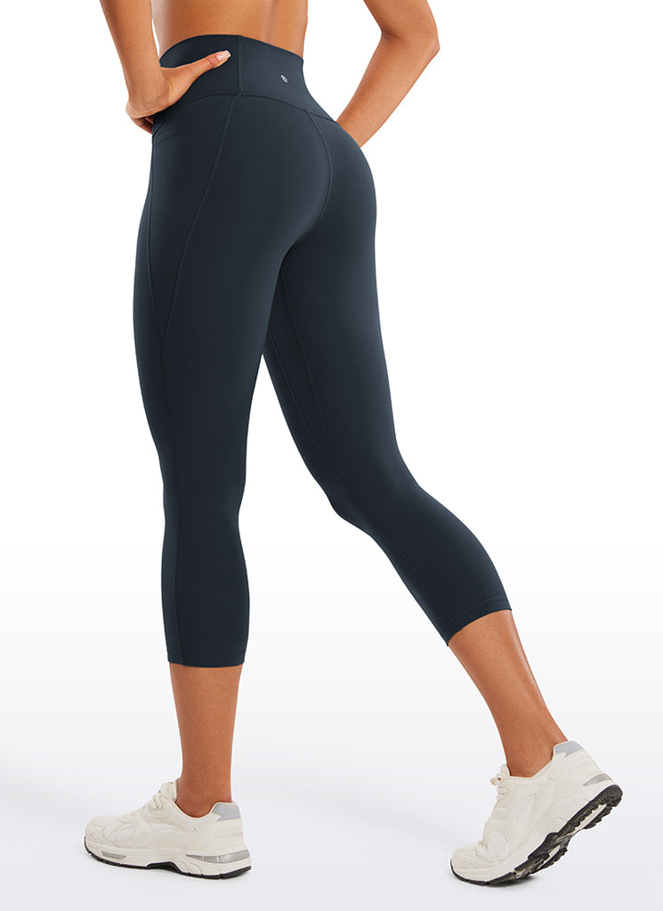 CRZ YOGA Women's Yoga High Rise Butterluxe Capri with Pockets 21'' Melanite