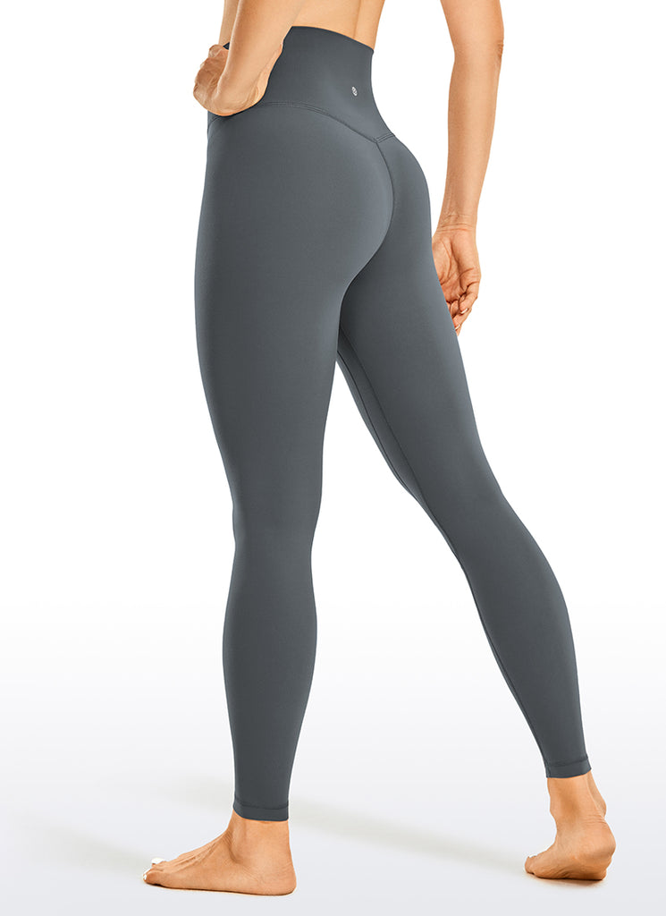 CRZ YOGA Women's Yoga Train High Rise Brushed Nakedfeel Leggings 25'' Dark Carbon