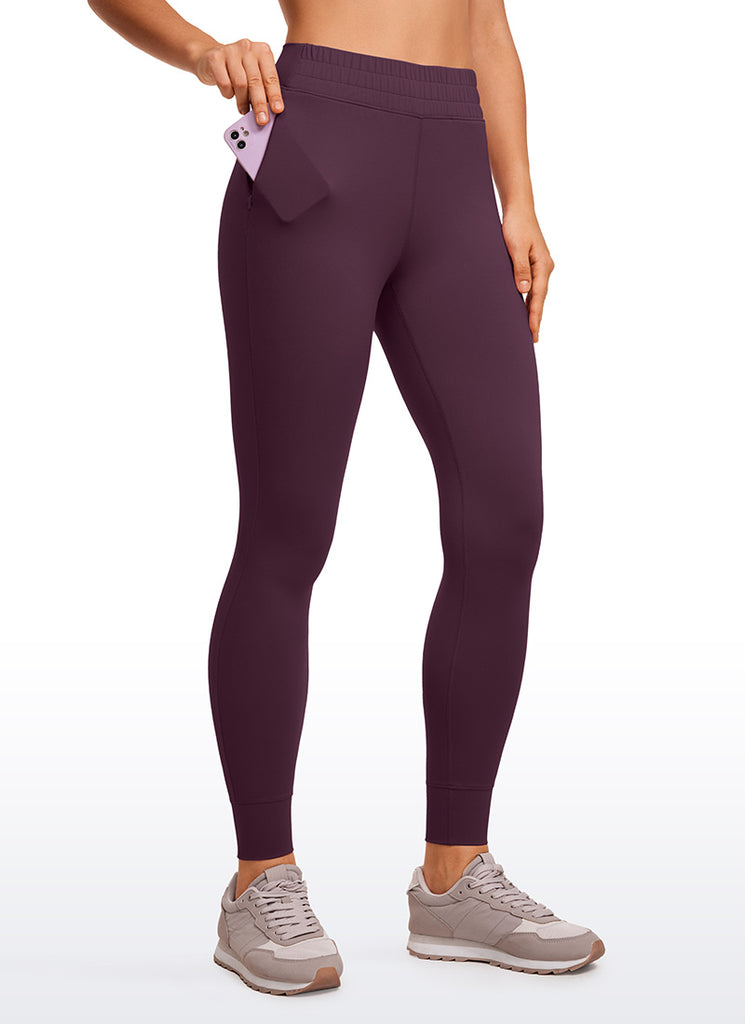 CRZ YOGA Womens Butterluxe High Waisted Joggers 27" with Pockets Magenta Purple