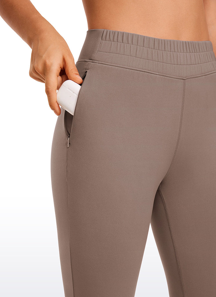 CRZ YOGA Womens Butterluxe High Waisted Joggers 27" with Pockets Deep Purple