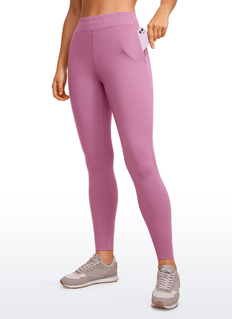 CRZ YOGA Womens Butterluxe High Waisted Joggers 27" with Pockets Olive Green